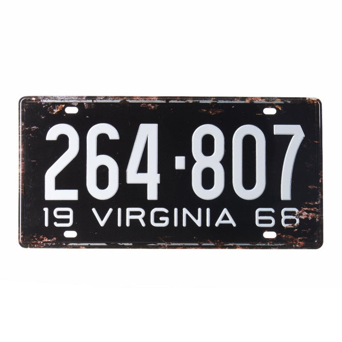 Number Plates wall sign - 264807 Virginia - eazy wagon
