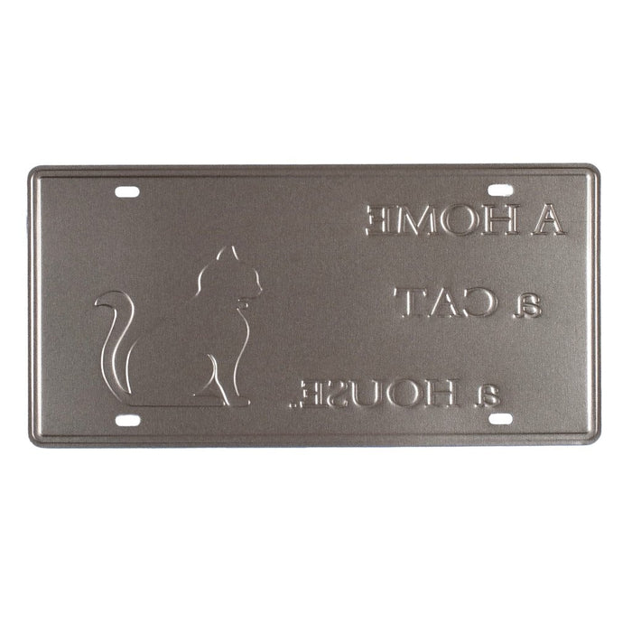 Number Plates wall sign - A home without a Cat - eazy wagon