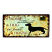Number Plates wall sign - A home without a Dog - eazy wagon