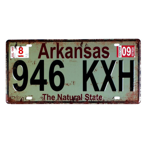 Number Plates wall sign - Arkansas 946 - KXH - eazy wagon