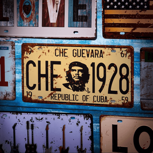 Number Plates wall sign - CHE 1928 - eazy wagon