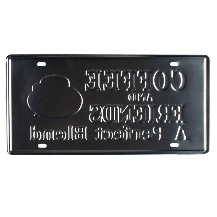 Number Plates wall sign - Coffee & Friends - eazy wagon