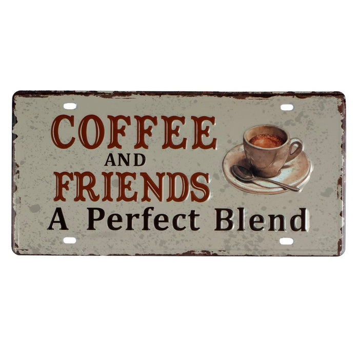 Number Plates wall sign - Coffee & Friends - eazy wagon