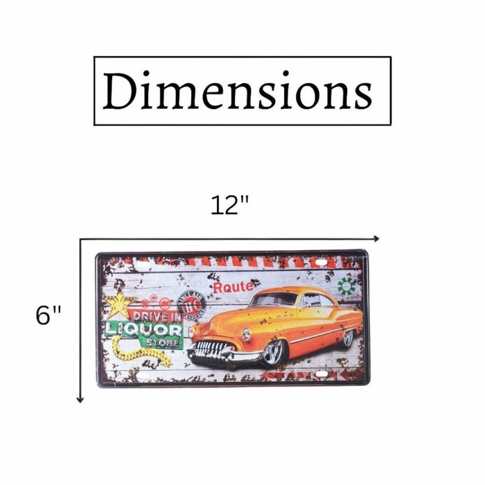 Number Plates wall sign - Drive In Liquor Store - eazy wagon