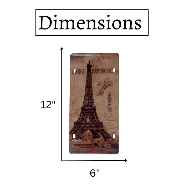 Number Plates wall sign - Eiffel Tower - eazy wagon