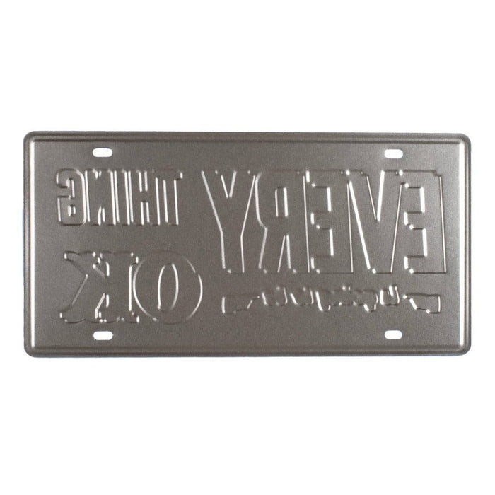 Number Plates wall sign - Everything is going to be OK - eazy wagon