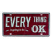Number Plates wall sign - Everything is going to be OK - eazy wagon