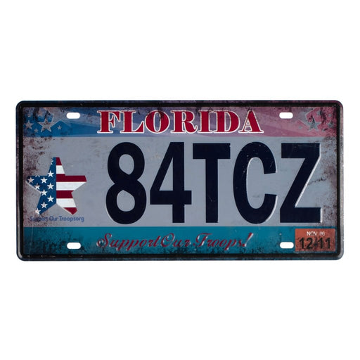 Number Plates wall sign - Florida 84TCZ - eazy wagon