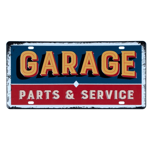 Number Plates wall sign - Garage Parts & Service - eazy wagon