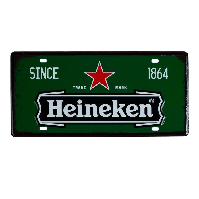 Number Plates wall sign - Heine beer - eazy wagon