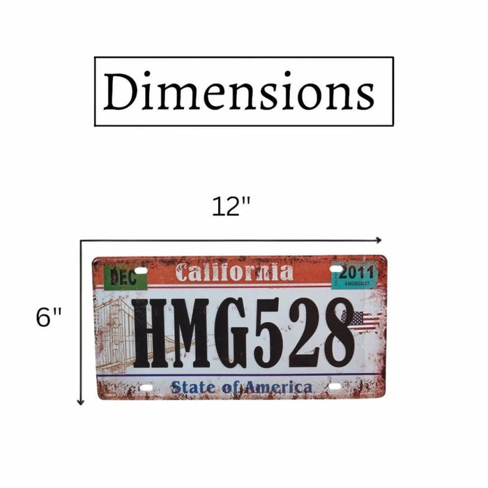 Number Plates wall sign - HMG528 - eazy wagon