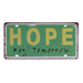 Number Plates wall sign - Hope for tomorrow - eazy wagon