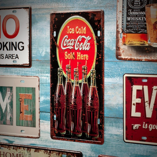 Number Plates wall sign - Ice Cold C Cola - eazy wagon