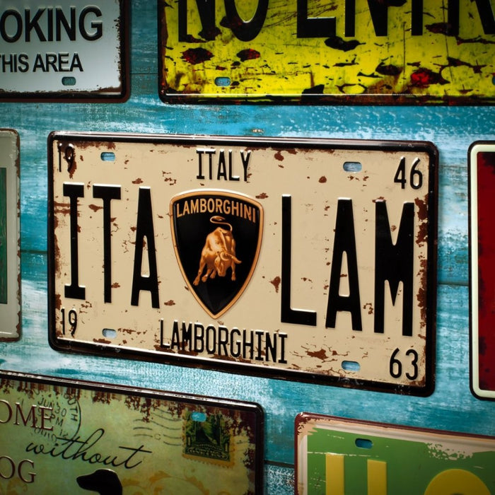 Number Plates wall sign - ITA LAM - eazy wagon
