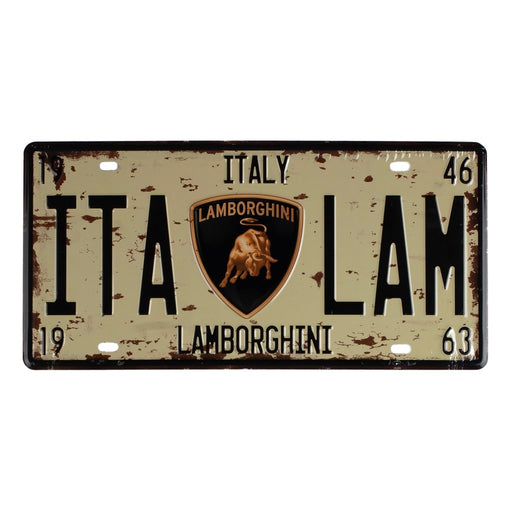 Number Plates wall sign - ITA LAM - eazy wagon