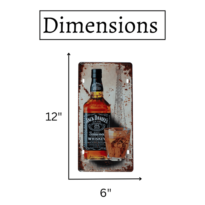 Number Plates wall sign - Jack Daniels Bottle - eazy wagon