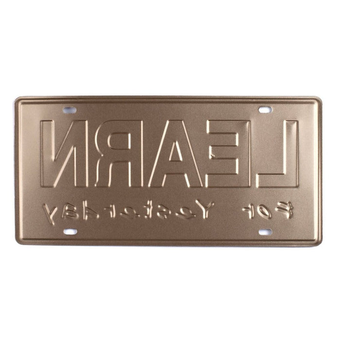 Number Plates wall sign - Learn from yesterday - eazy wagon