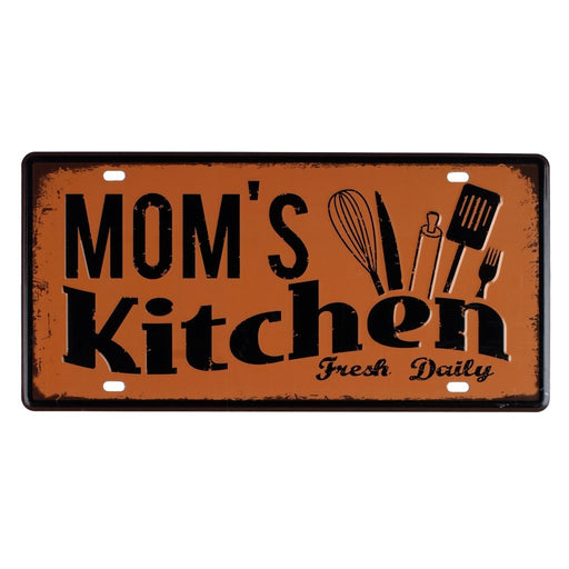 Number Plates wall sign - Mom's Kitchen - eazy wagon