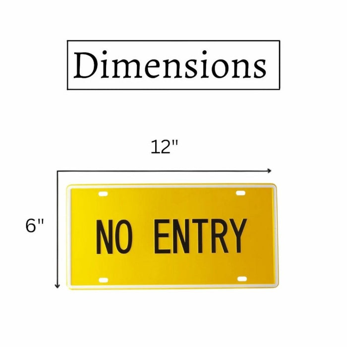 Number Plates wall sign - No Entry - eazy wagon