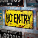 Number Plates wall sign - No Entry Rustic - eazy wagon