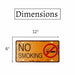 Number Plates wall sign - No Smoking Orange - eazy wagon