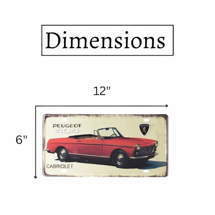 Number Plates wall sign - Peugeot 404 - eazy wagon