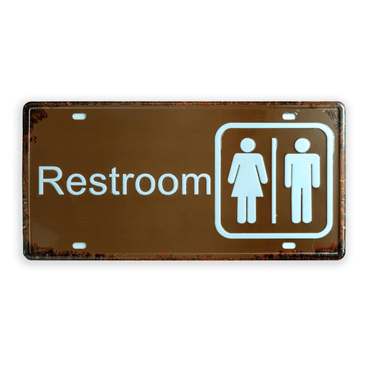 Number Plates wall sign - Restroom Signage - eazy wagon