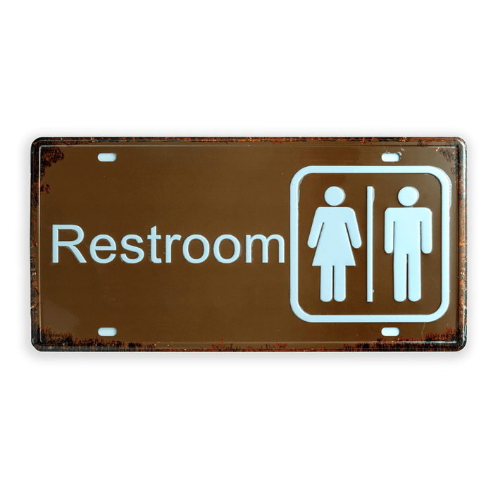 Number Plates wall sign - Restroom Signage - eazy wagon