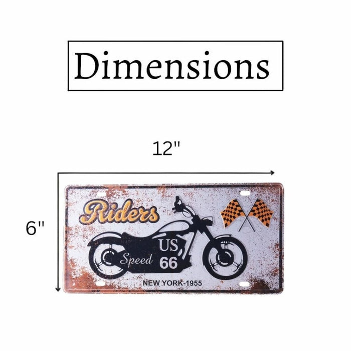 Number Plates wall sign - Riders US 66 - eazy wagon