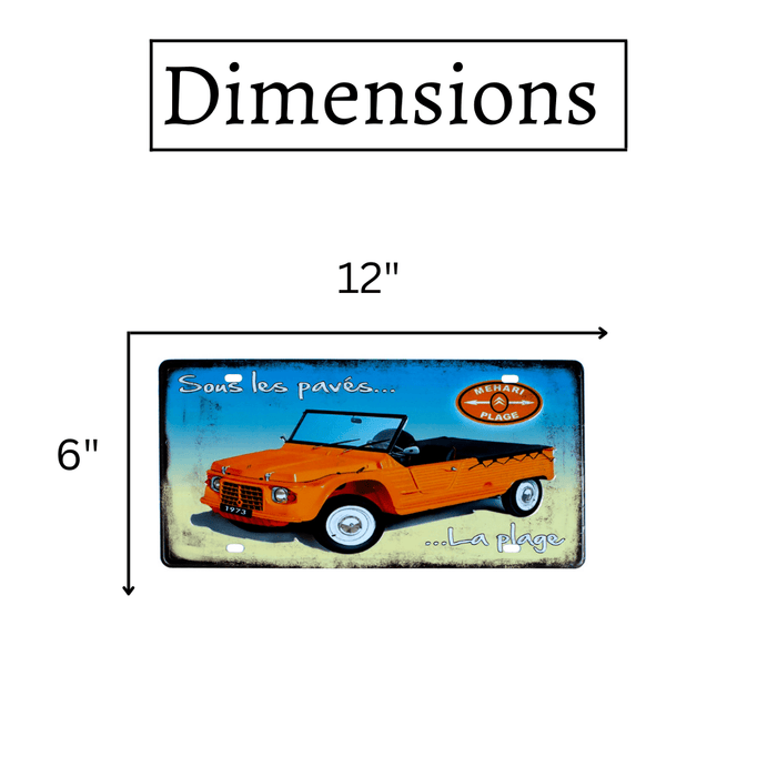 Number Plates wall sign - Sous Les Paves - eazy wagon