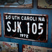 Number Plates wall sign - South Carolina SJK 105 - eazy wagon