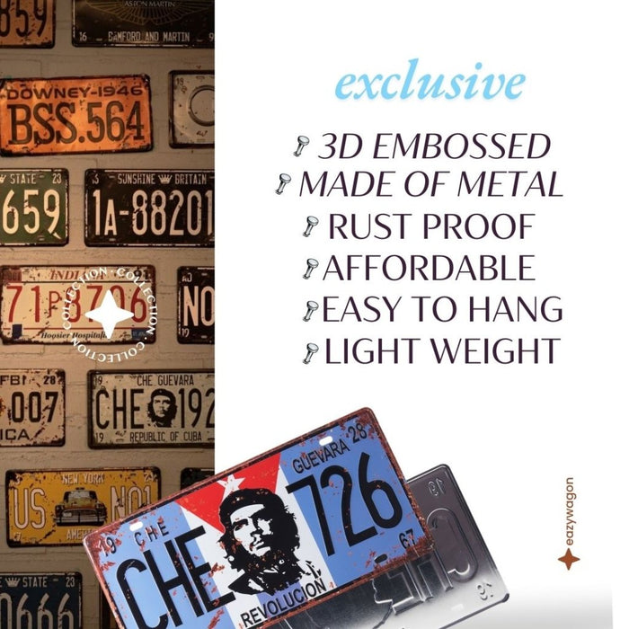 Number Plates wall sign - The Beatles - eazy wagon