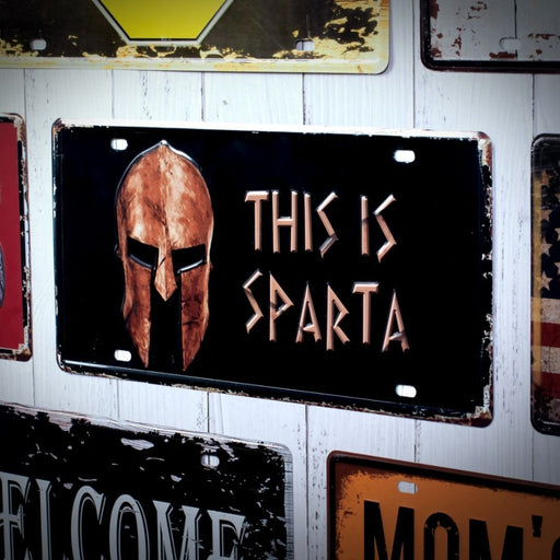 Number Plates wall sign - This Is Sparta - eazy wagon