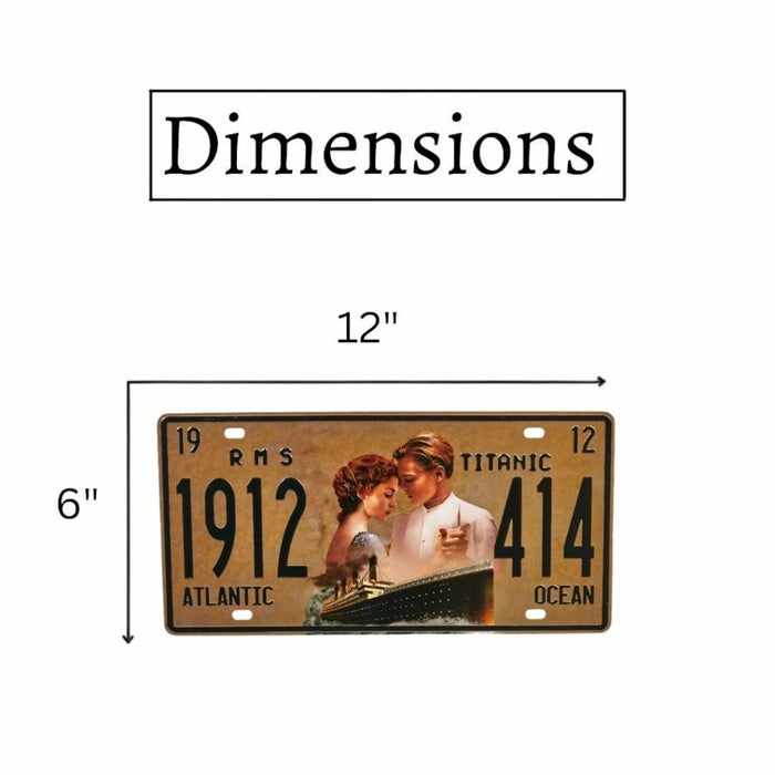 Number Plates wall sign - Titanic - eazy wagon
