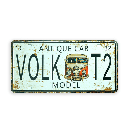 Number Plates wall sign - Volkwagen T2 - eazy wagon