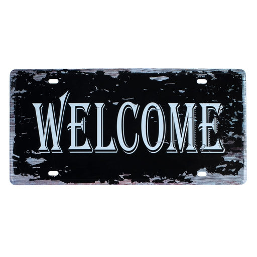 Number Plates wall sign - Welcome - eazy wagon