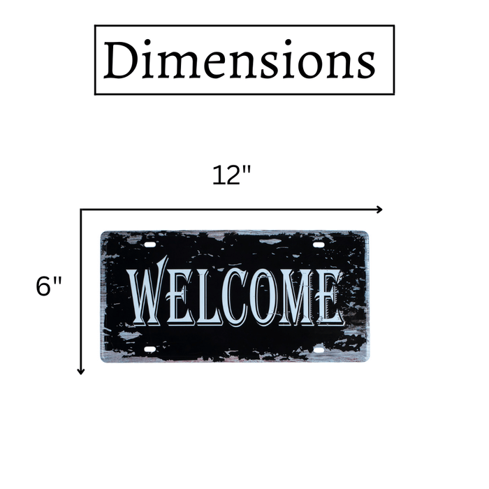 Number Plates wall sign - Welcome - eazy wagon