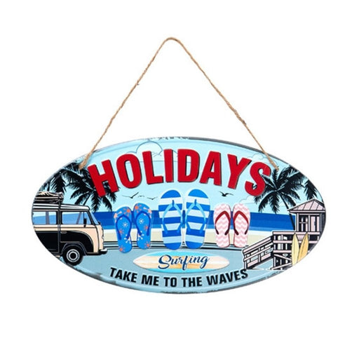Oval Plates Big Wall Sign – Holiday Beach - eazy wagon