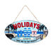 Oval Plates Big Wall Sign – Holiday Beach - eazy wagon