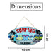 Oval Plates Big Wall Sign – Surfing Beach - eazy wagon
