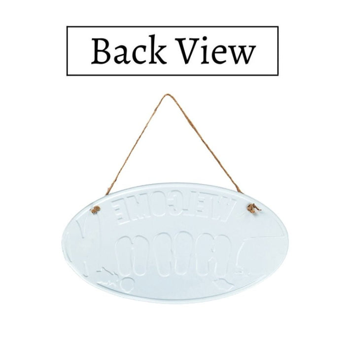 Oval Plates Big Wall Sign – Welcome Beach - eazy wagon