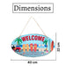 Oval Plates Big Wall Sign – Welcome Beach - eazy wagon