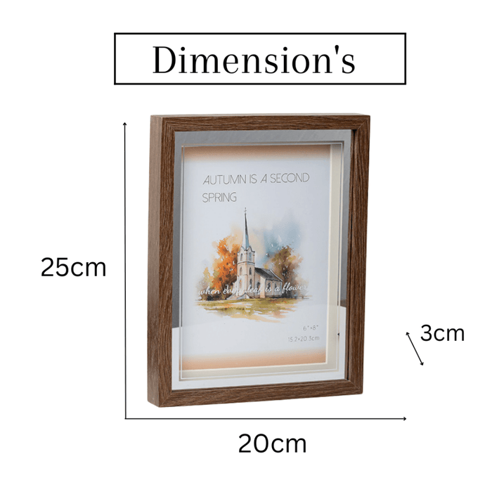 Photo Frames - Brown Silver With LED Light - eazy wagon