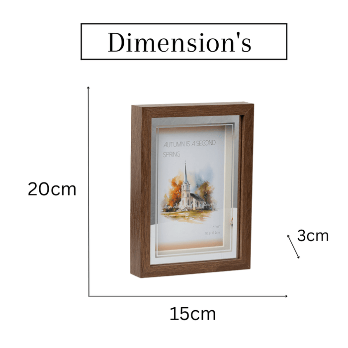 Photo Frames - Brown Silver With LED Light - eazy wagon