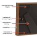 Photo Frames - Brown Silver With LED Light - eazy wagon