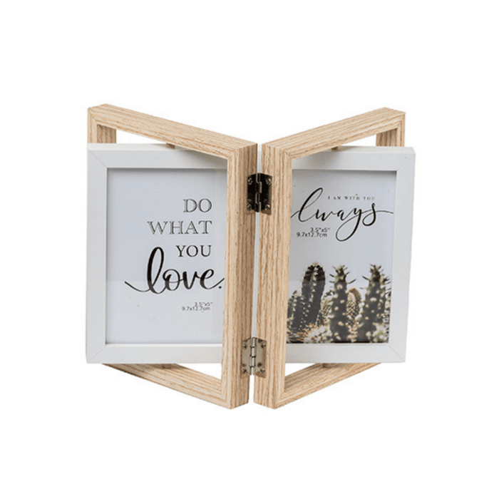 Photo Frames - Double Door Frame with Rotation - Beige - eazy wagon