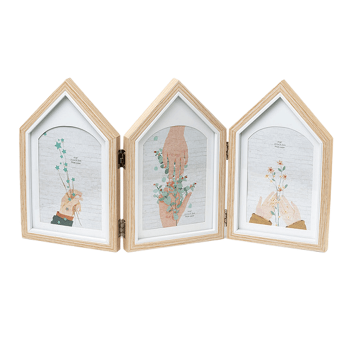Photo Frames - Three House shape Beige - eazy wagon