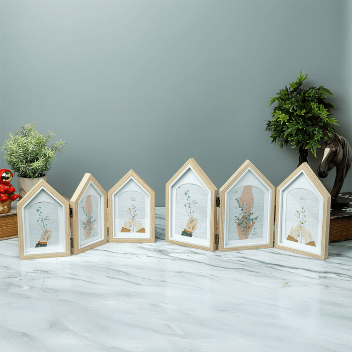 Photo Frames - Three House shape Beige - eazy wagon