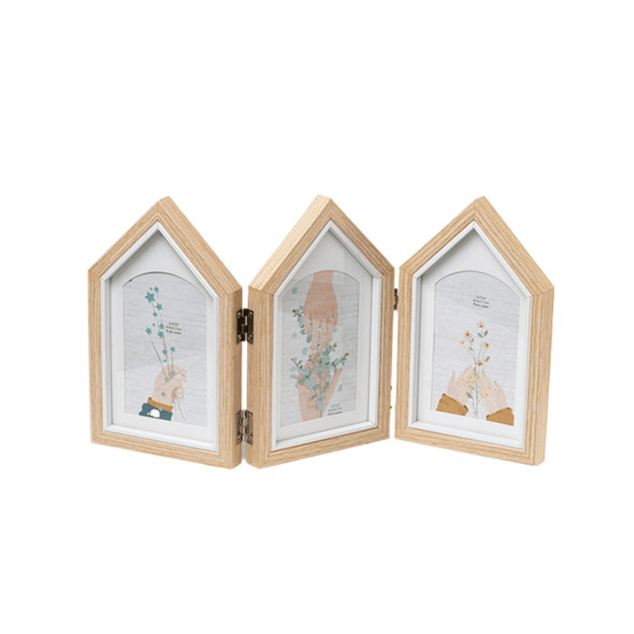 Photo Frames - Three House shape Beige - eazy wagon