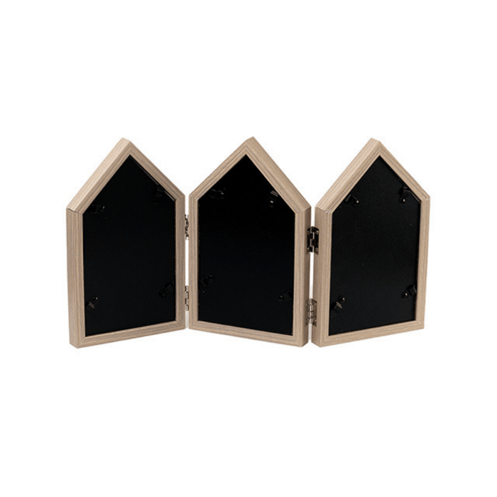 Photo Frames - Three House shape Brown - eazy wagon
